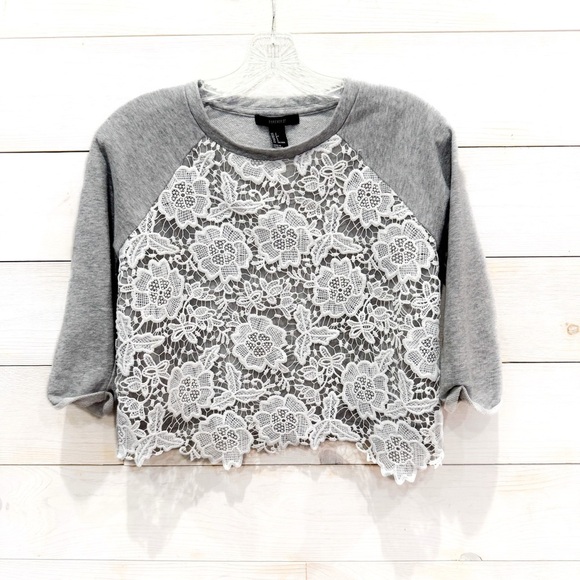 Forever 21 cropped pullover sweatshirt ❤️ - Picture 4 of 7